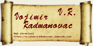 Vojimir Radmanovac vizit kartica